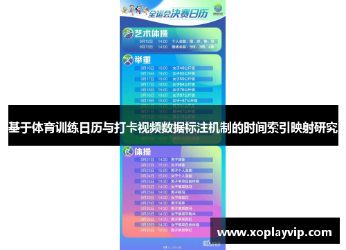 基于体育训练日历与打卡视频数据标注机制的时间索引映射研究